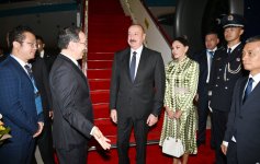 Azərbaycan Prezidenti İlham Əliyev Çinə işgüzar səfərə gəlib (FOTO/VİDEO)