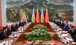 Tiencin şəhərində Azərbaycan Prezidenti İlham Əliyevin Çinin Sədri Si Cinpin ilə görüşü olub (FOTO/VİDEO)