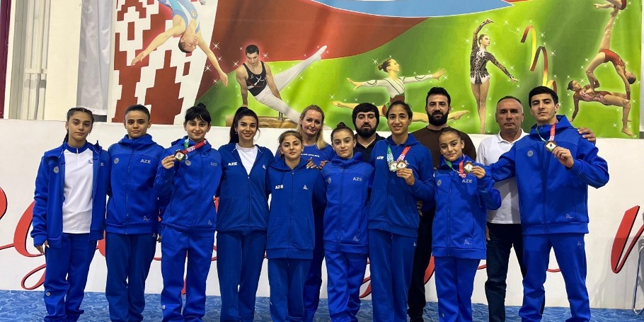 İdman gimnastlarımız Açıq kubokda medallar qazanıblar (FOTO)