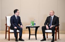 Prezident İlham Əliyev Tiencin şəhərində “Powerchina group” şirkətlər qrupunun icraçı vitse-prezidenti ilə görüşüb (FOTO)