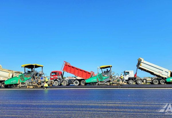 Pirşağı–Novxanı–Xırdalan–M4 avtomobil yolunun tikintisi davam edir (FOTO/VİDEO)