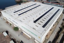 Gəmi təmiri zavodunda quraşdırılmış günəş panelləri vasitəsilə istehsal olunan enerjinin həcmi açıqlanıb (FOTO)