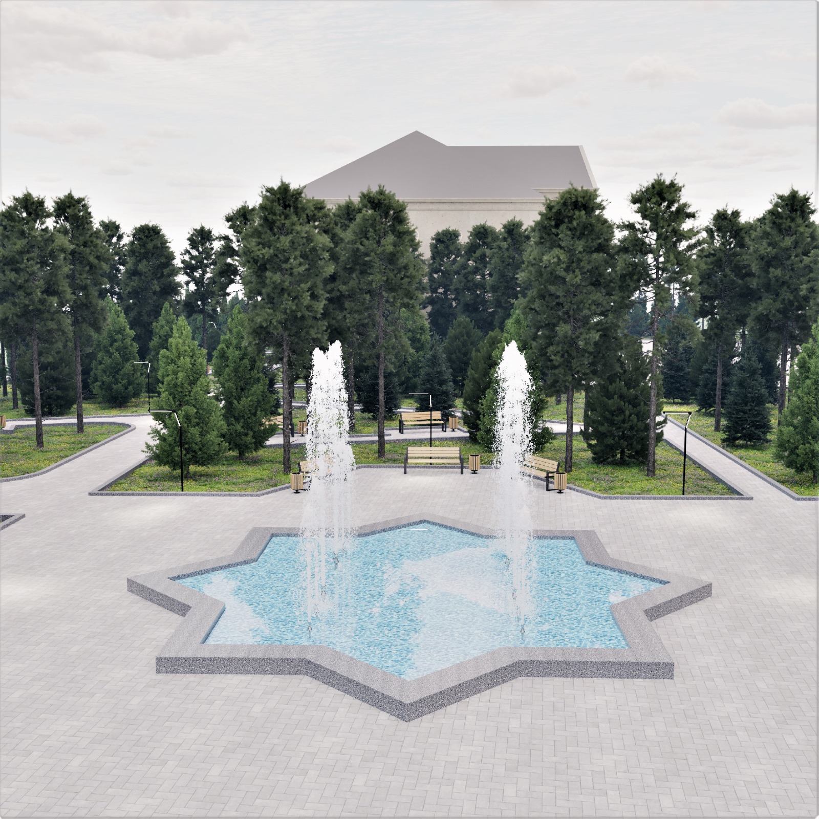 Xudatda Heydər Əliyev adına park əsaslı təmir edilir (FOTO)