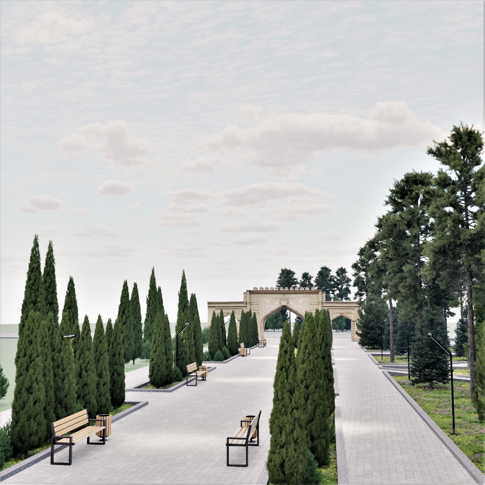 Xudatda Heydər Əliyev adına park əsaslı təmir edilir (FOTO)