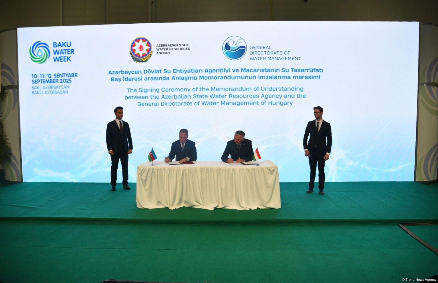 ADSEA və Macarıstanın Su Təsərrüfatı Baş İdarəsi arasında Anlaşma Memorandumu imzalanıb (FOTO)