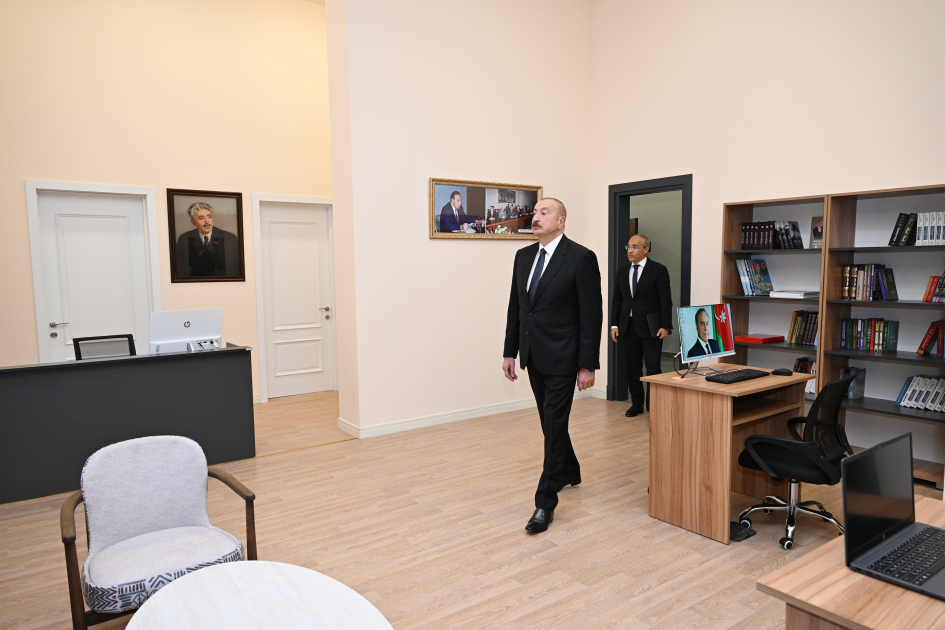 Prezident İlham Əliyev Azərbaycan Yazıçılar Birliyinin Səməd Vurğun adına Yaradıcılıq Evinin açılışında iştirak edib (FOTO)