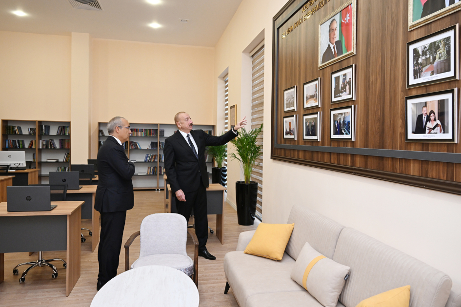 Prezident İlham Əliyev Azərbaycan Yazıçılar Birliyinin Səməd Vurğun adına Yaradıcılıq Evinin açılışında iştirak edib (FOTO)