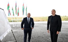 Prezident İlham Əliyev Füzuli rayonunun yeni salınacaq Qaraxanbəyli kəndinin təməlini qoyub (FOTO)
