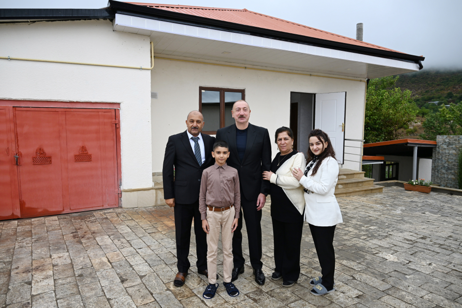 Prezident İlham Əliyev Xocavənd rayonunun Sos kəndində olub (FOTO)