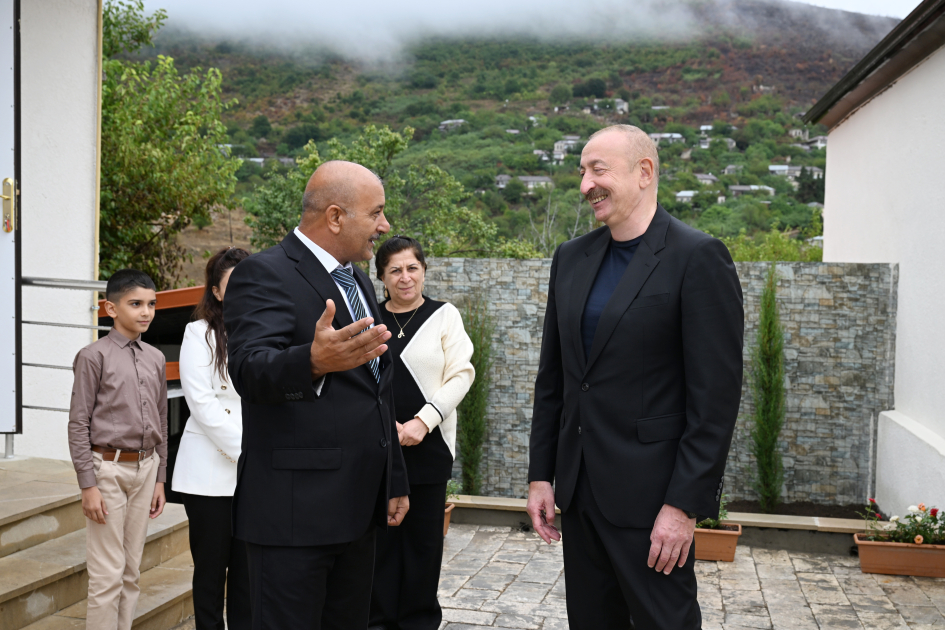 Prezident İlham Əliyev Xocavənd rayonunun Sos kəndində olub (FOTO)