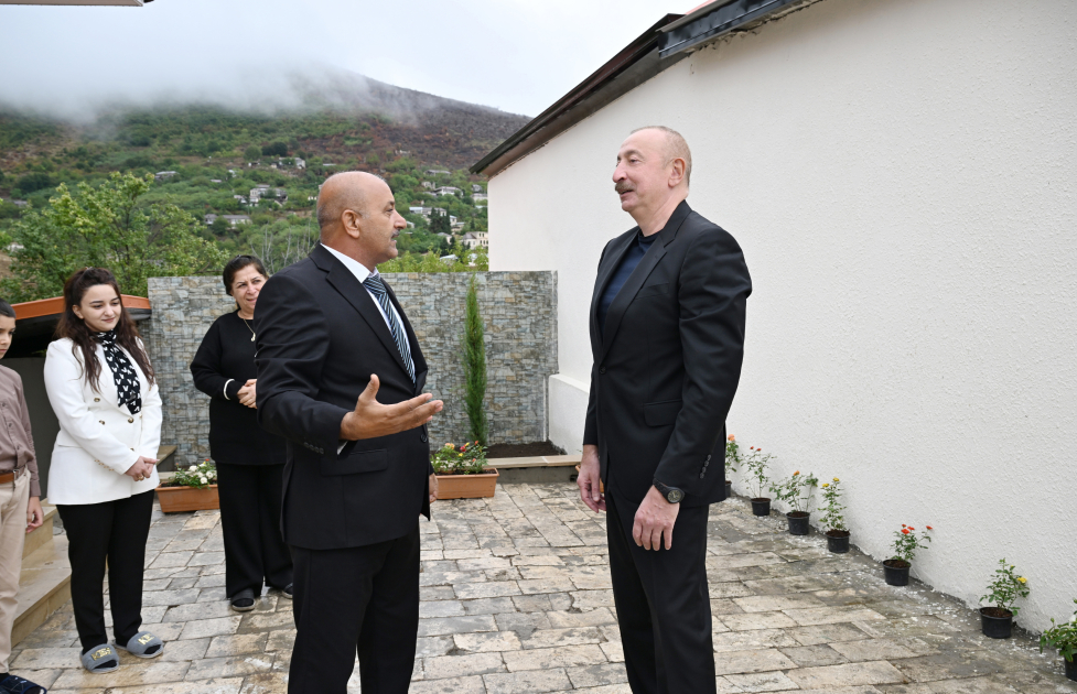 Prezident İlham Əliyev Xocavənd rayonunun Sos kəndində olub (FOTO)