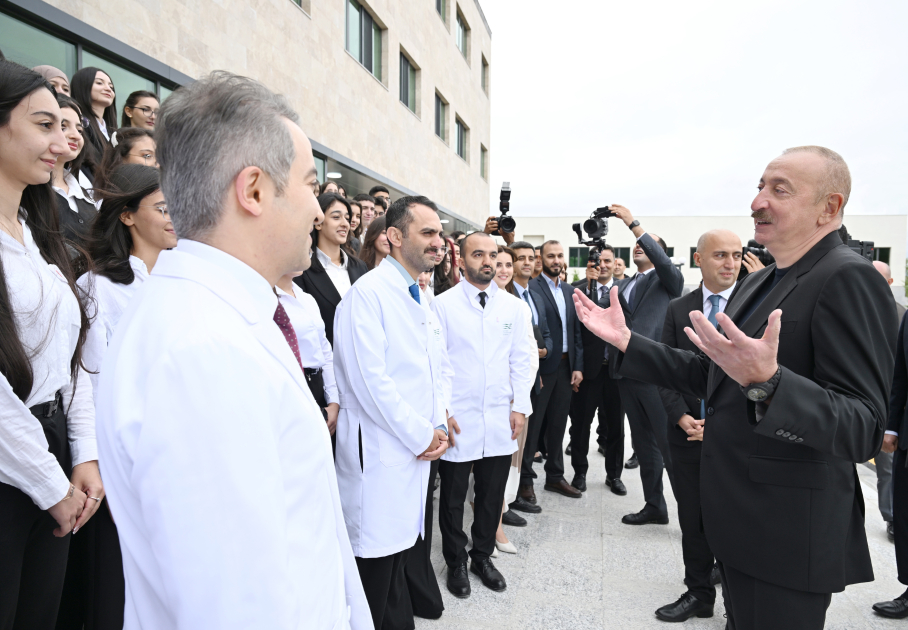 Prezident İlham Əliyev Qarabağ Universitetinin Klinikası binasının, Tibb və sağlamlıq elmləri fakültəsinin tədris korpusunun açılışında iştirak edib (FOTO)