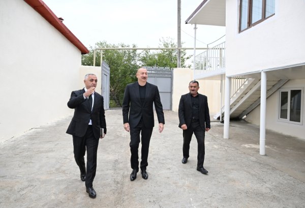 Prezident İlham Əliyev Xocalı rayonunun Seyidbəyli kəndində olub (FOTO)