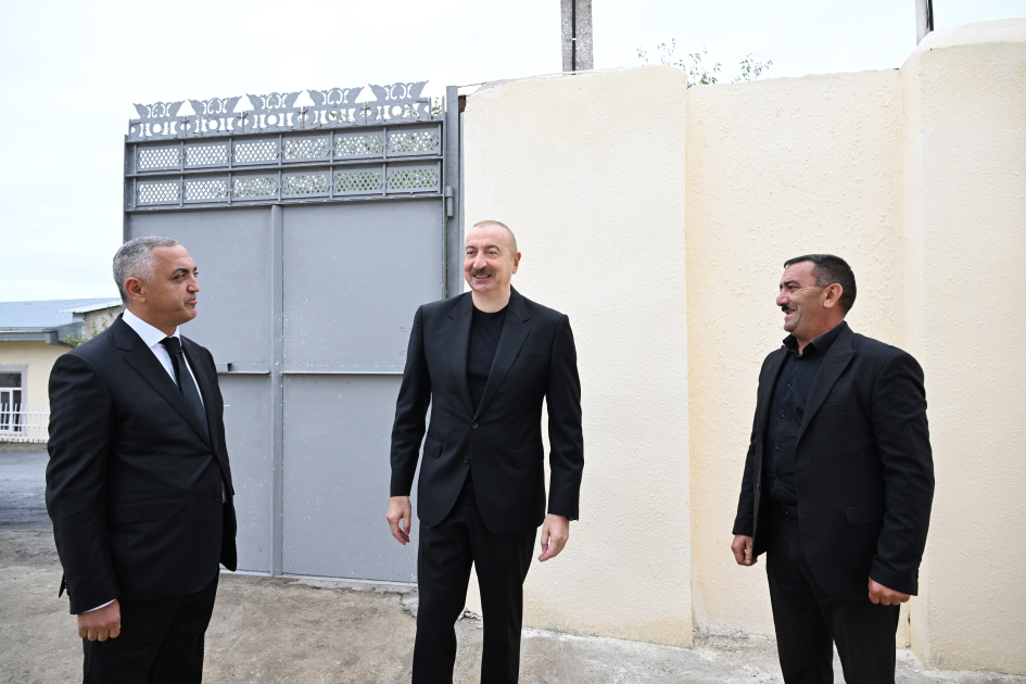 Prezident İlham Əliyev Xocalı rayonunun Seyidbəyli kəndində olub (FOTO)