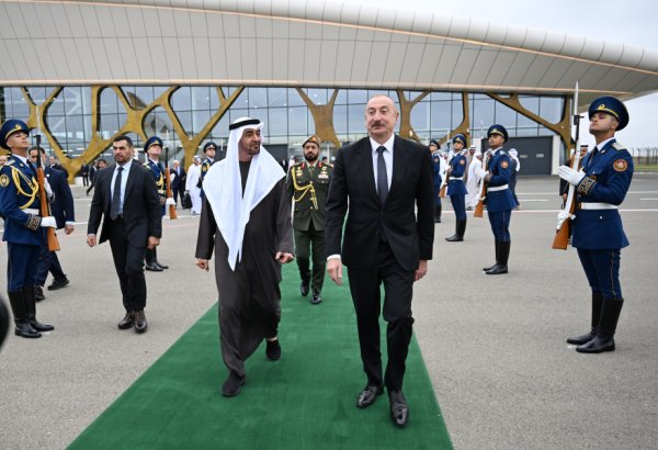 Birləşmiş Ərəb Əmirliklərinin Prezidentinin Azərbaycana rəsmi səfəri başa çatıb (FOTO)