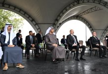Prezidentlər İlham Əliyev və Şeyx Məhəmməd bin Zayed Al Nəhyan Cıdır düzündə Qarabağ atlarının şousunu izləyiblər (FOTO) (YENİLƏNİB)