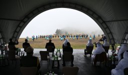 Prezidentlər İlham Əliyev və Şeyx Məhəmməd bin Zayed Al Nəhyan Cıdır düzündə Qarabağ atlarının şousunu izləyiblər (FOTO) (YENİLƏNİB)