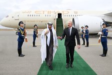 Birləşmiş Ərəb Əmirliklərinin Prezidenti Azərbaycana rəsmi səfərə gəlib (FOTO)