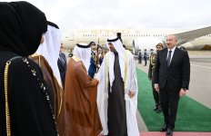 Birləşmiş Ərəb Əmirliklərinin Prezidenti Azərbaycana rəsmi səfərə gəlib (FOTO)