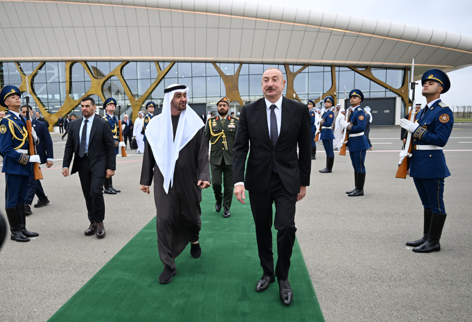 Birləşmiş Ərəb Əmirliklərinin Prezidentinin Azərbaycana rəsmi səfəri başa çatıb (FOTO)