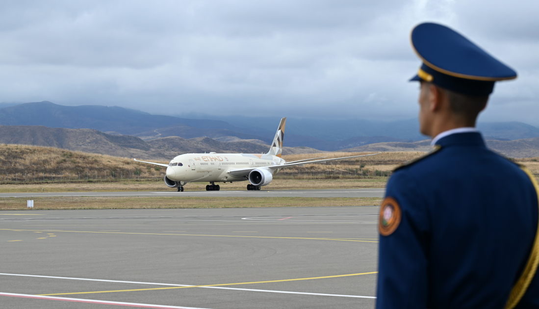 Birləşmiş Ərəb Əmirliklərinin Prezidenti Azərbaycana rəsmi səfərə gəlib (FOTO)