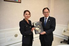 Əminə Ağazadə Yaponiyanın Azərbaycandakı fövqəladə və səlahiyyətli səfiri ilə görüşüb (FOTO)