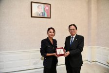 Əminə Ağazadə Yaponiyanın Azərbaycandakı fövqəladə və səlahiyyətli səfiri ilə görüşüb (FOTO)