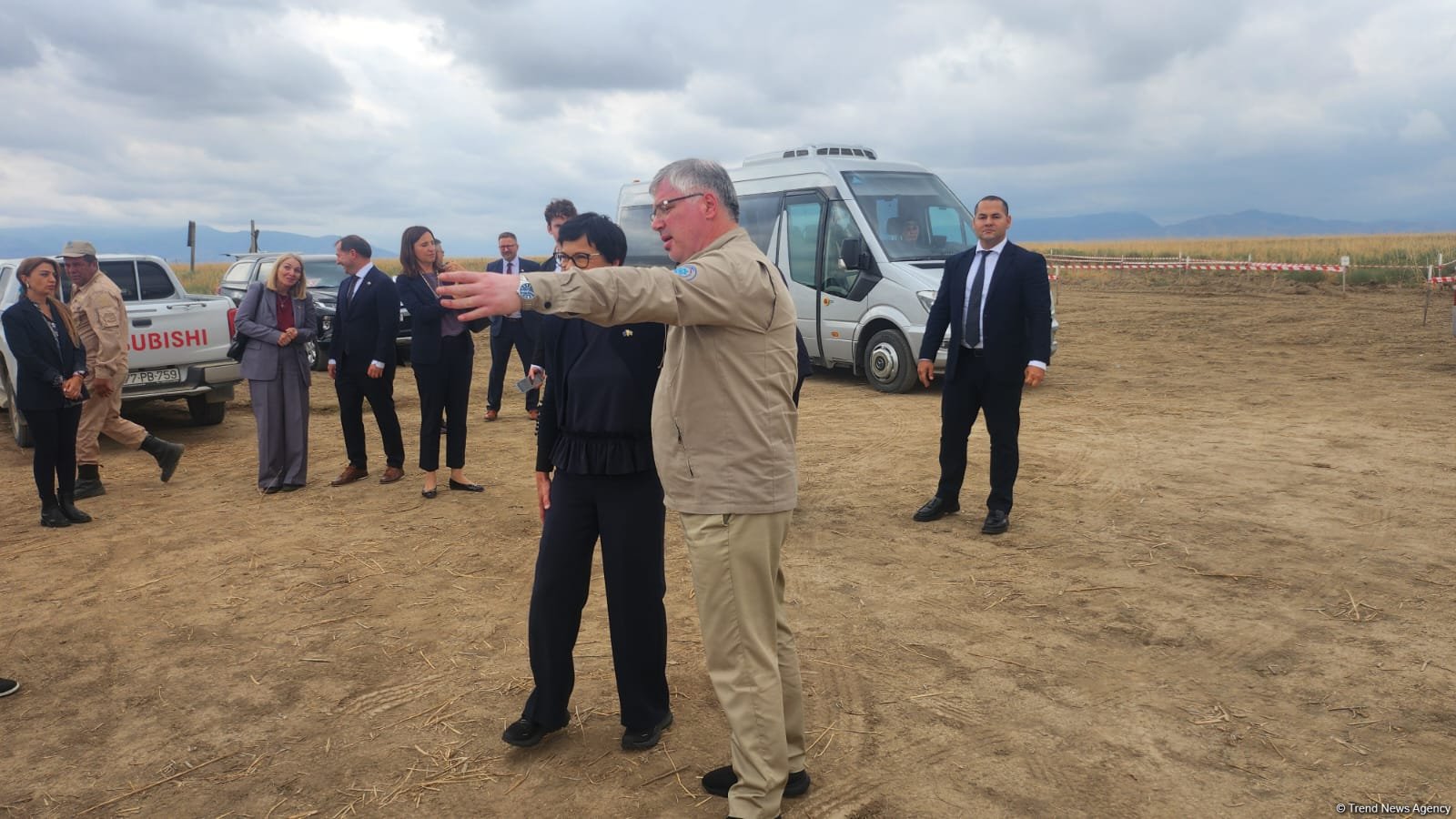 Marta Kos Ağdamda mina partlayışı prosesini izləyib (FOTO/VİDEO)