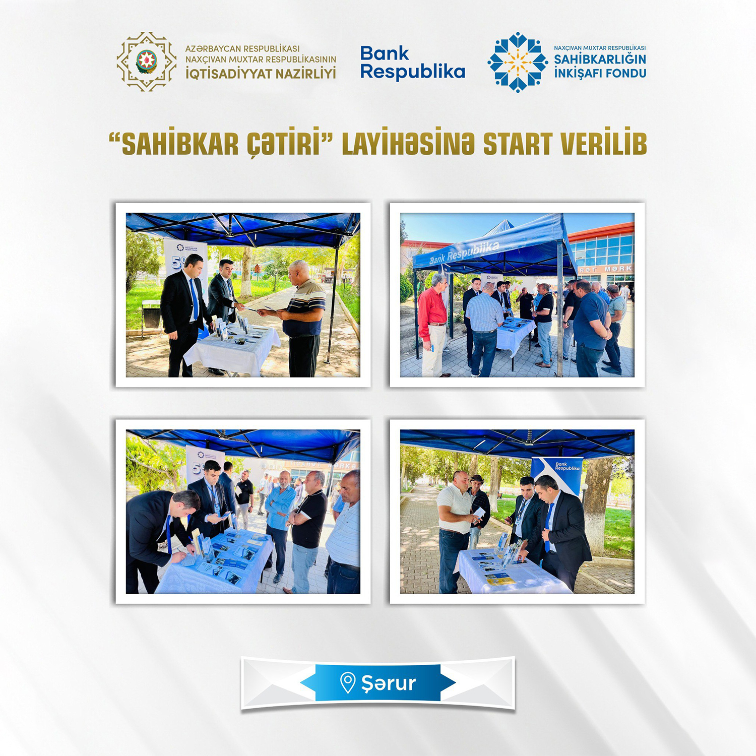 “Bank Respublika”nın dəstəyi ilə Naxçıvanda “Sahibkar çətiri” layihəsinə start verilib (FOTO)