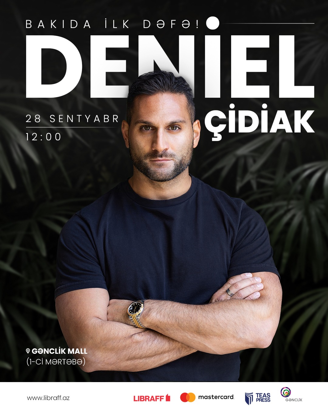 Dünya şöhrətli avstraliyalı yazıçı Deniel Çidiak Azərbaycanda oxucuları ilə görüşəcək