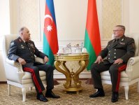 Azərbaycan Ordusunun Baş Qərargah rəisi belaruslu həmkarı ilə görüşüb (FOTO)