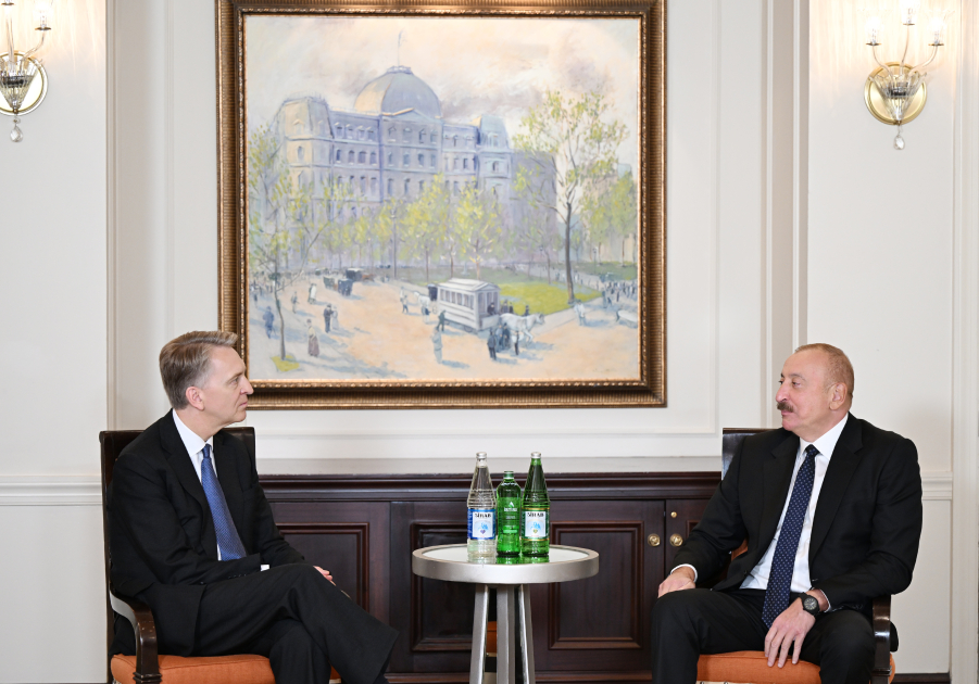 Prezident İlham Əliyev “Brookfield Asset Management” şirkətinin baş icraçı direktoru Brüs Flətt ilə görüşüb (FOTO)