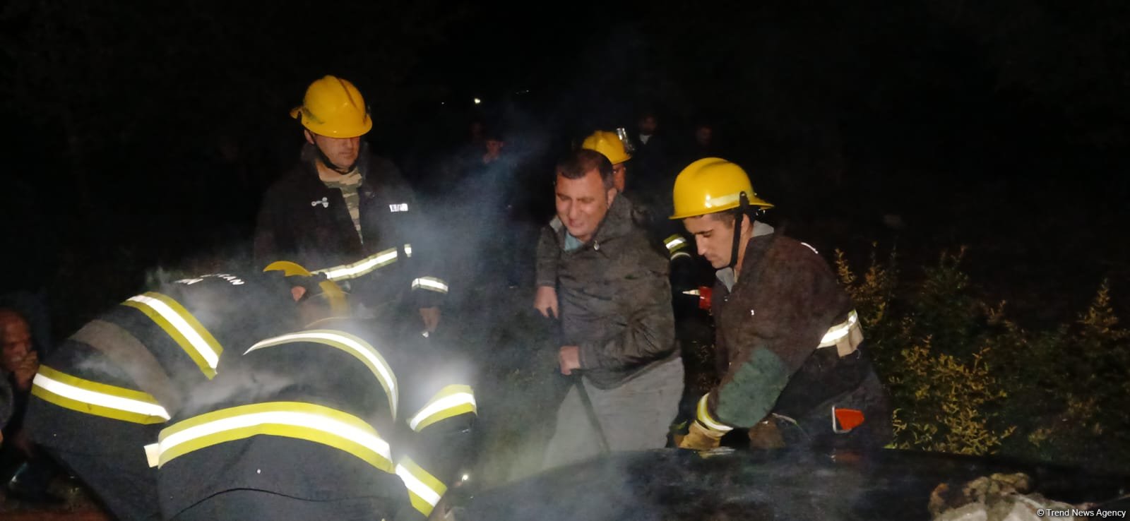 Ağdamda minik avtomobili yanıb (FOTO)