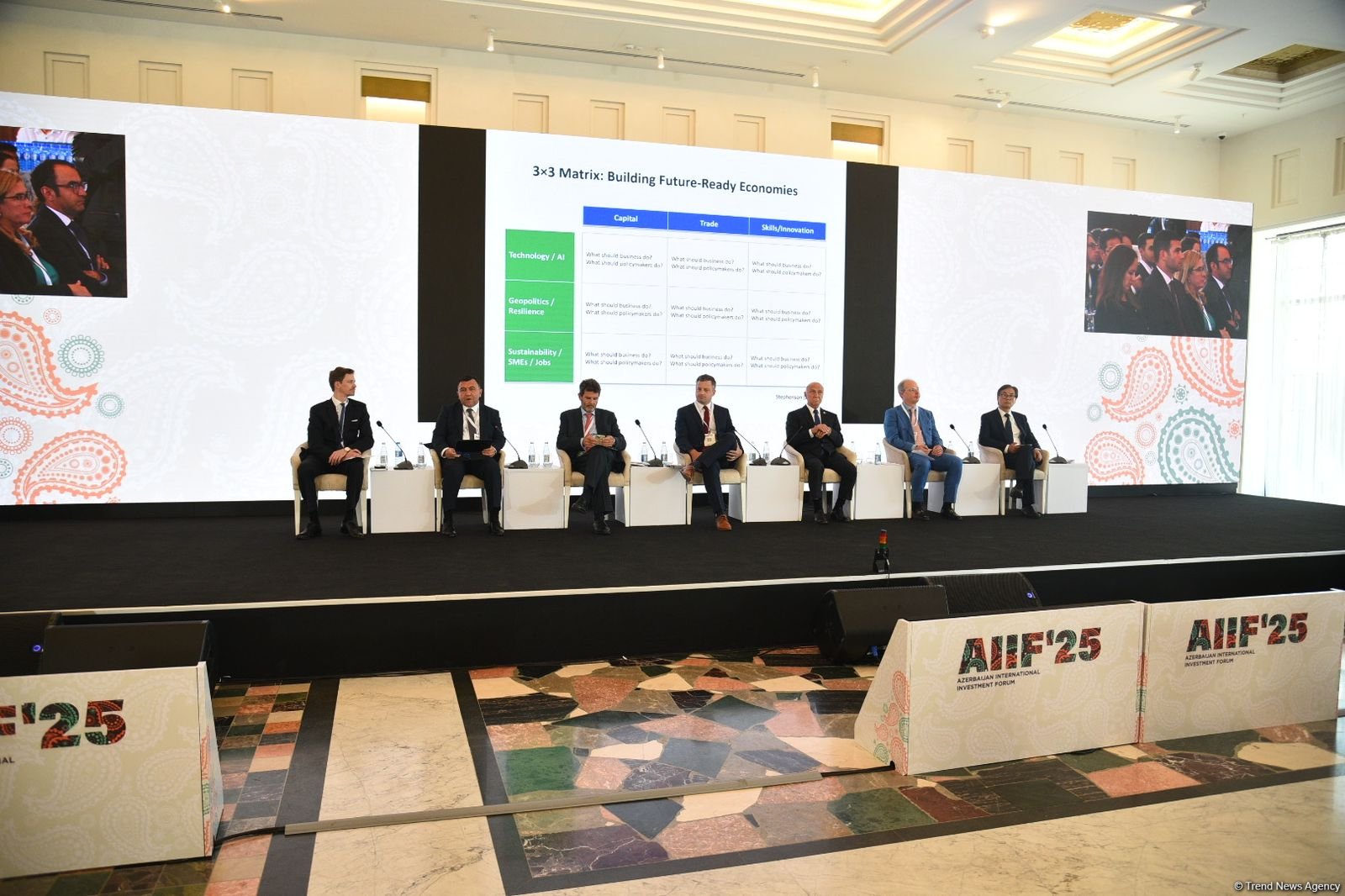 Birinci Beynəlxalq İnvestisiya Forumu çərçivəsində “Qlobal dəyişikliklər fonunda strateji qovşaqlar” mövzusunda panel sessiyası keçirilib (FOTO)