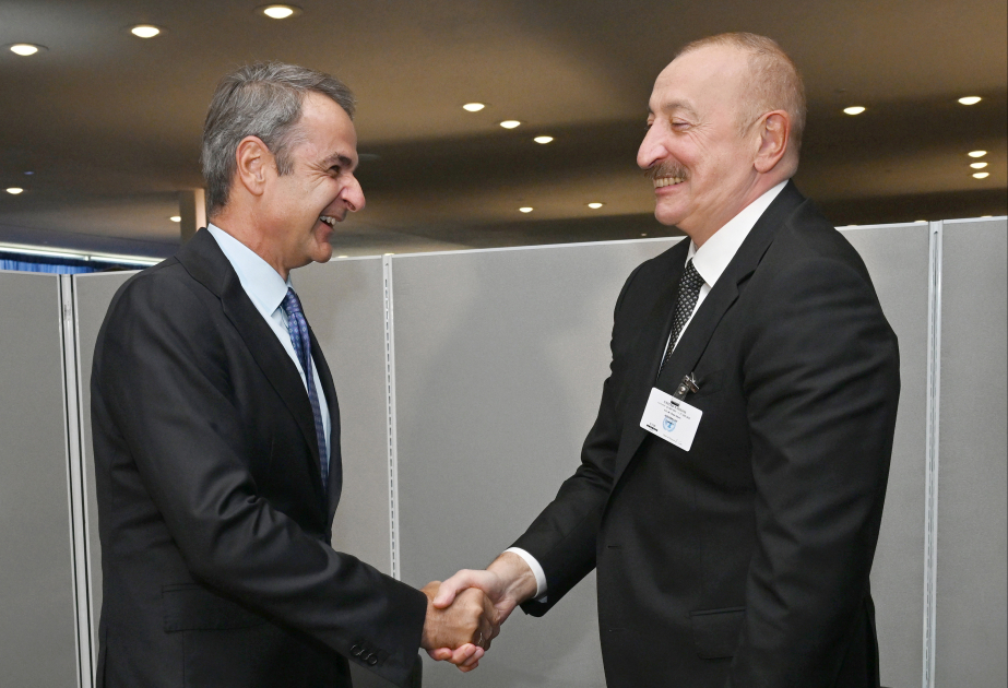 Prezident İlham Əliyev BMT-nin Nyu-Yorkdakı mənzil-qərargahında Yunanıstanın Baş naziri ilə görüşüb (FOTO)