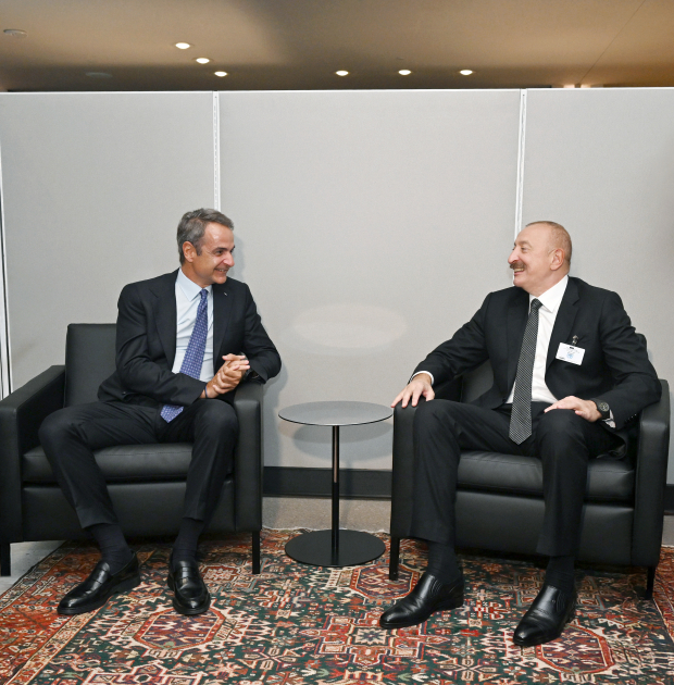 Prezident İlham Əliyev BMT-nin Nyu-Yorkdakı mənzil-qərargahında Yunanıstanın Baş naziri ilə görüşüb (FOTO)