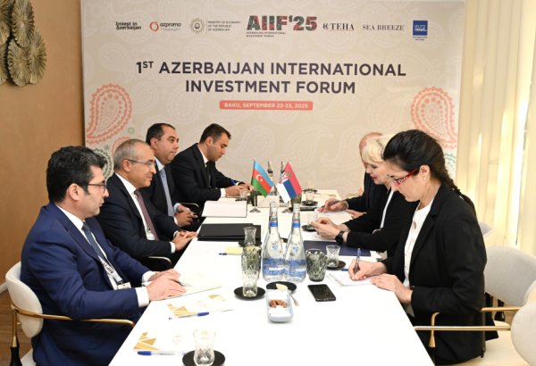 Azərbaycanla Serbiya arasında biznes əlaqələrinin qarşılıqlı təşviqi müzakirə olunub (FOTO)