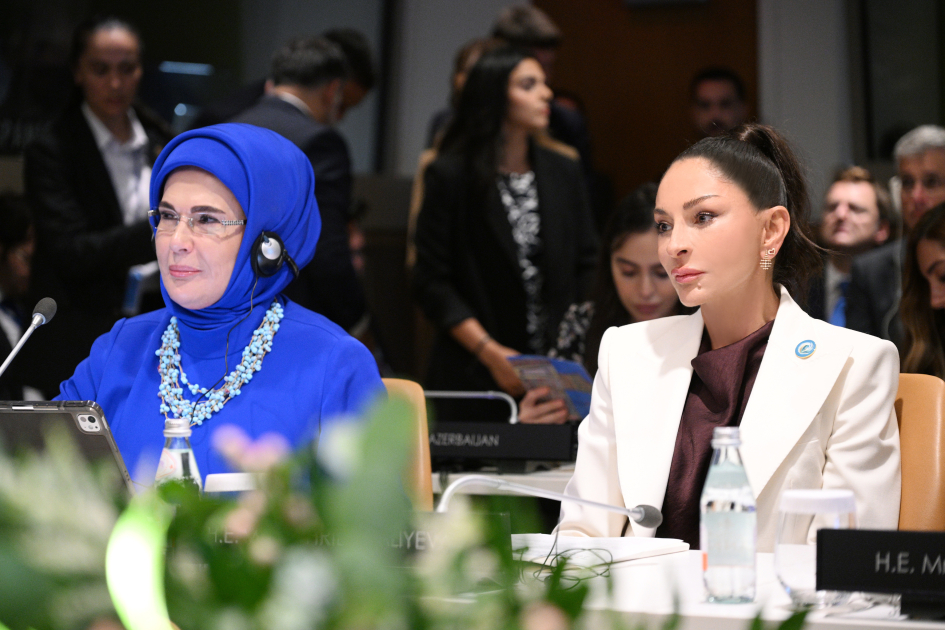 Birinci xanım Mehriban Əliyeva BMT Baş Assambleyası çərçivəsində xüsusi sessiyada iştirak edib (FOTO)