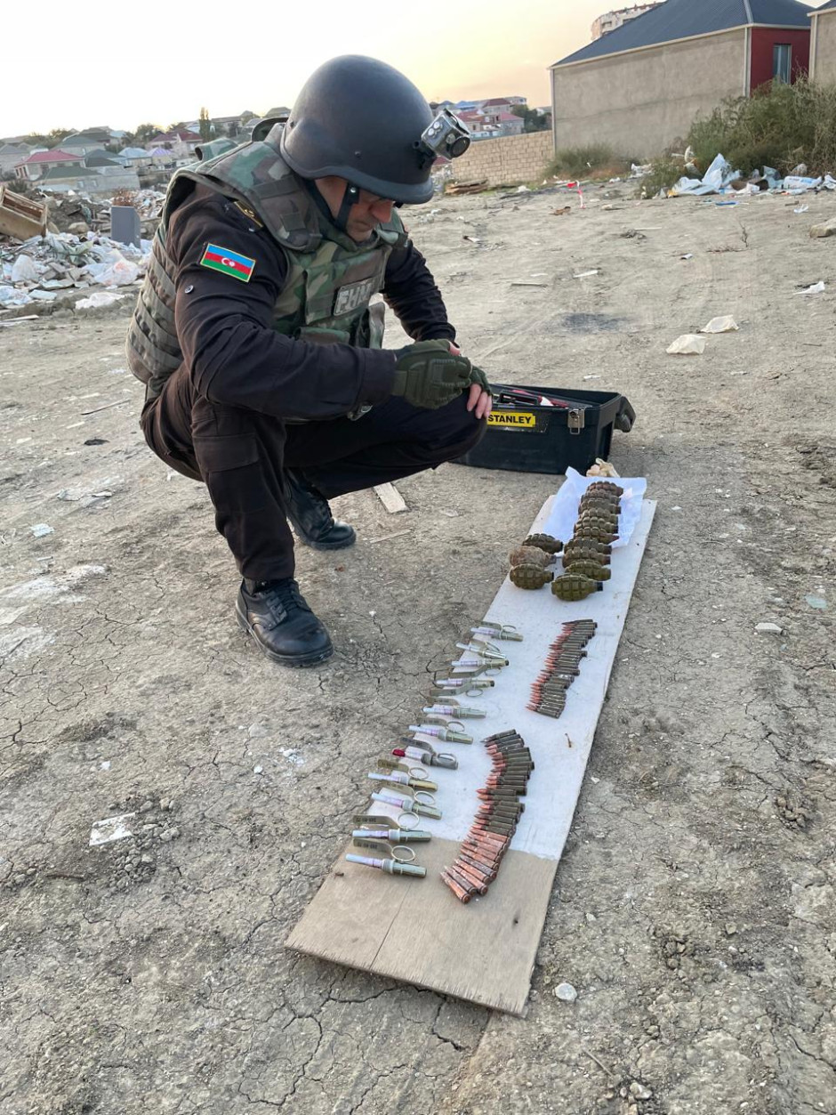 Masazırda sursat aşkarlanıb (FOTO/VİDEO)