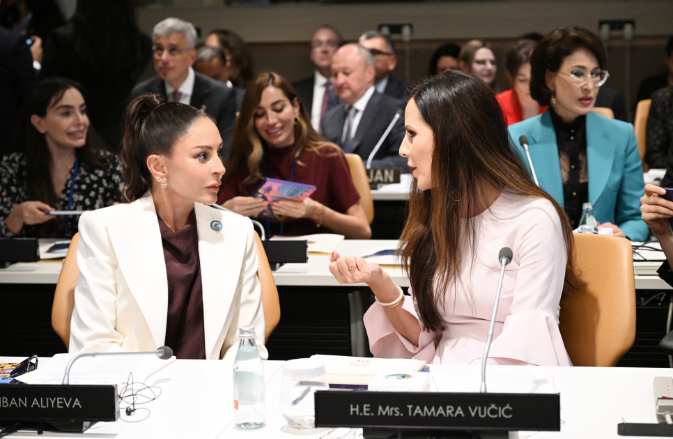 Birinci xanım Mehriban Əliyeva BMT Baş Assambleyası çərçivəsində xüsusi sessiyada iştirak edib (FOTO)