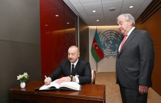 Azərbaycan Prezidenti İlham Əliyev BMT-nin Baş katibi Antonio Quterreş ilə görüşüb (FOTO)