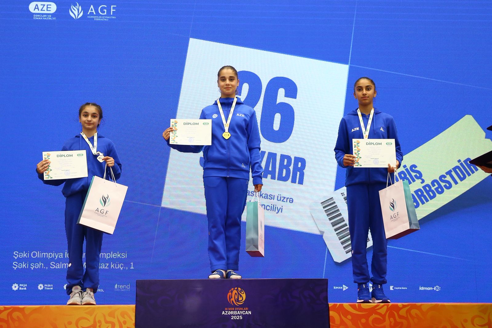 Şəkidə batut gimnastikası üzrə ölkə birinciliyi keçirilib (FOTO)