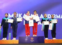 Şəkidə batut gimnastikası üzrə ölkə birinciliyi keçirilib (FOTO)