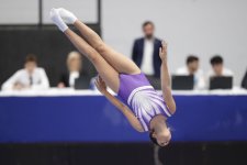 Şəkidə batut gimnastikası üzrə ölkə birinciliyi keçirilib (FOTO)