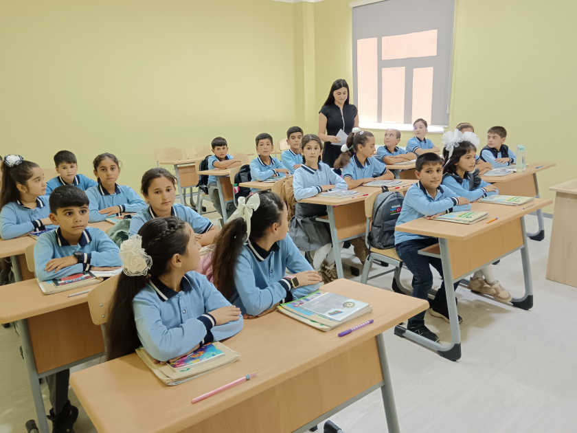 Heydər Əliyev Fondu tərəfindən Saatlının ucqar kəndində yeni məktəb binası inşa olunub (FOTO)