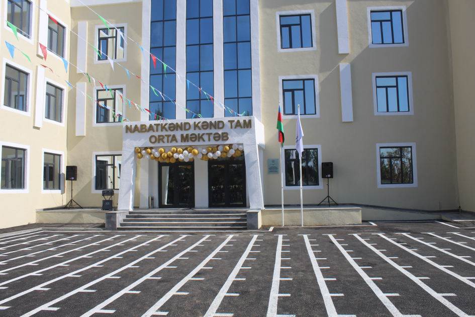 Heydər Əliyev Fondu tərəfindən Saatlının ucqar kəndində yeni məktəb binası inşa olunub (FOTO)