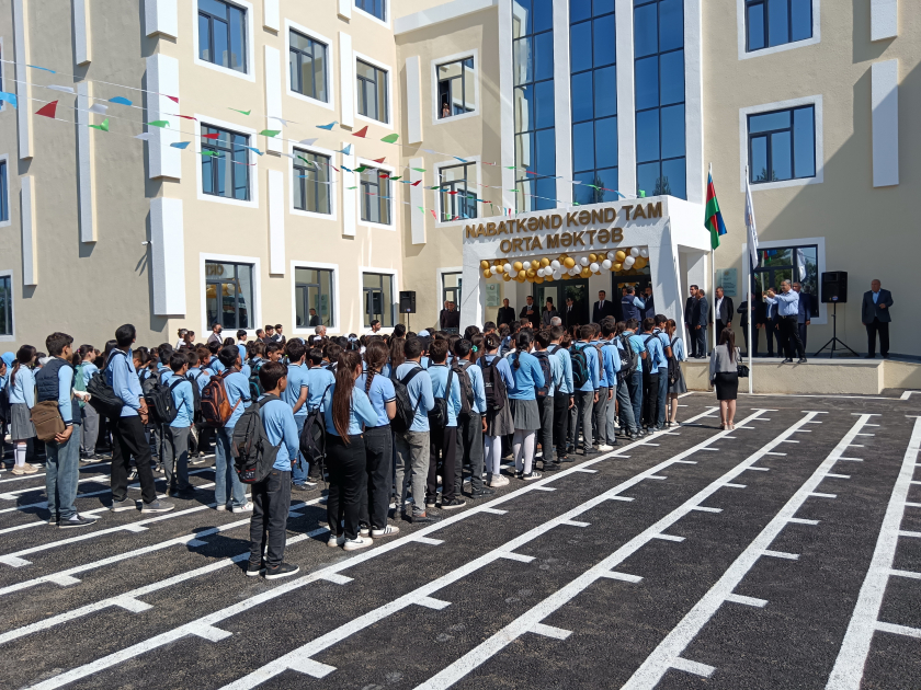Heydər Əliyev Fondu tərəfindən Saatlının ucqar kəndində yeni məktəb binası inşa olunub (FOTO)