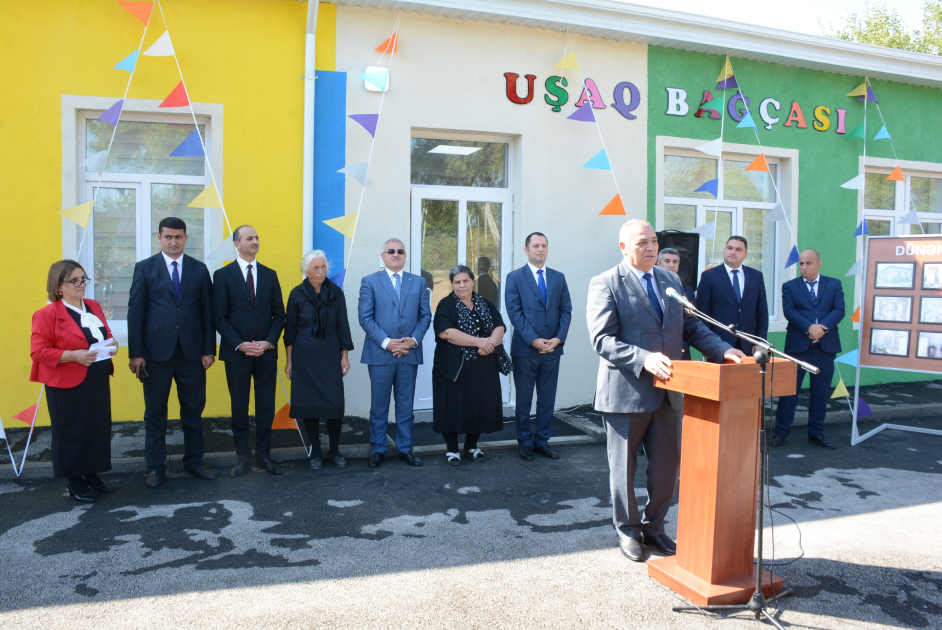 Tərtərdə Heydər Əliyev Fondunun təşəbbüsü ilə təmir olunan uşaq bağçası istifadəyə verilib (FOTO)