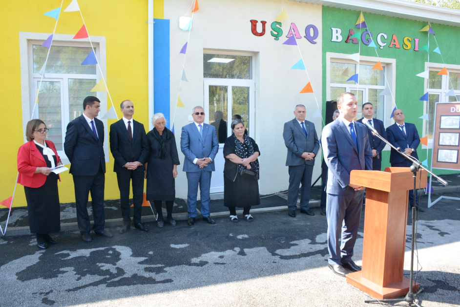 Tərtərdə Heydər Əliyev Fondunun təşəbbüsü ilə təmir olunan uşaq bağçası istifadəyə verilib (FOTO)