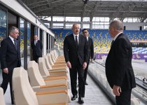 Prezident İlham Əliyev Gəncə şəhər stadionunun açılışında iştirak edib (FOTO)